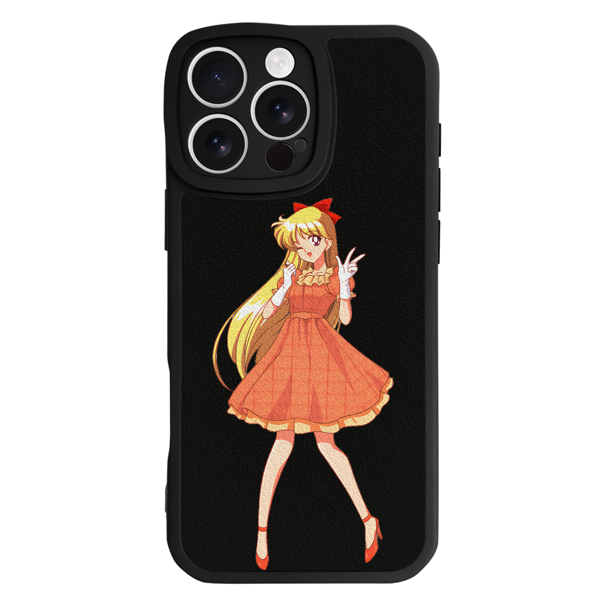 （画像用） 美少女戦士セーラームーン 愛野 美奈子 あいの みなこ Sailor Moon Aino Minako 【iPhone 16シリーズ対応】シリコンスマホケース（レザー調） 材質：シリコン